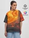Женская футболка оверсайз / РАДИАЦИОННОЕ СОЛНЦЕ (Z)