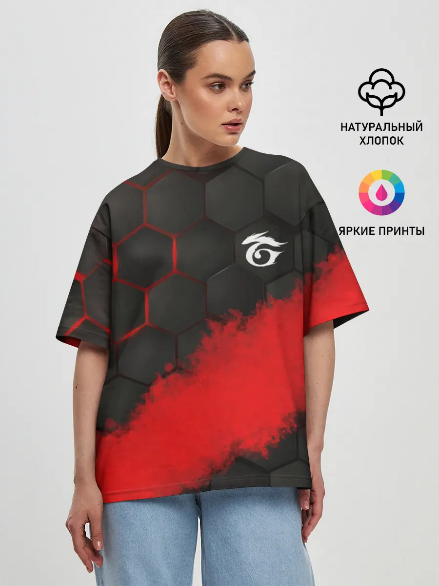 Женская футболка оверсайз / GARENA RED LINE