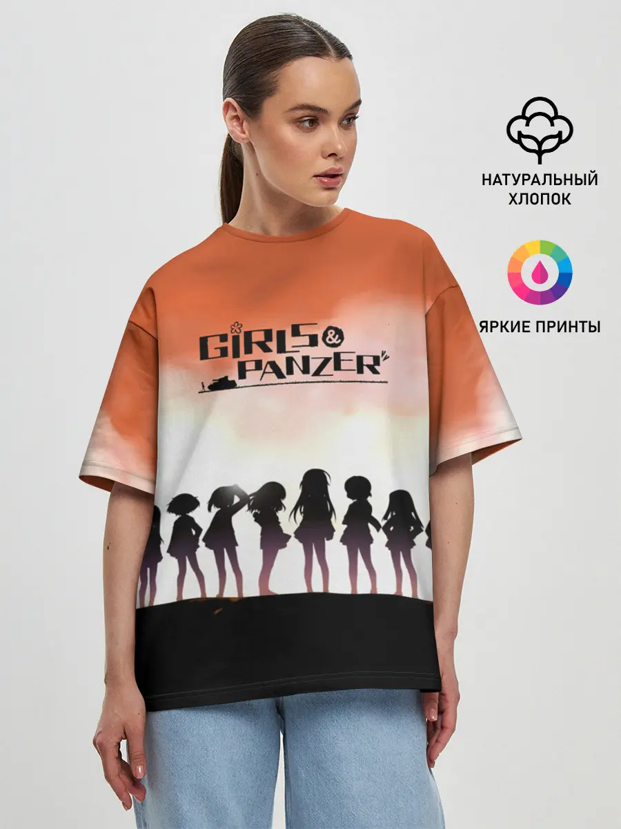 Женская футболка оверсайз / Girls und Panzer | Poster (Z)