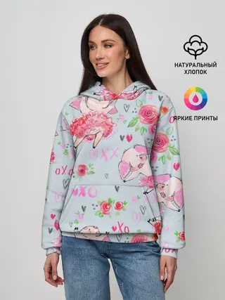 Женское худи / Свинки-балеринки