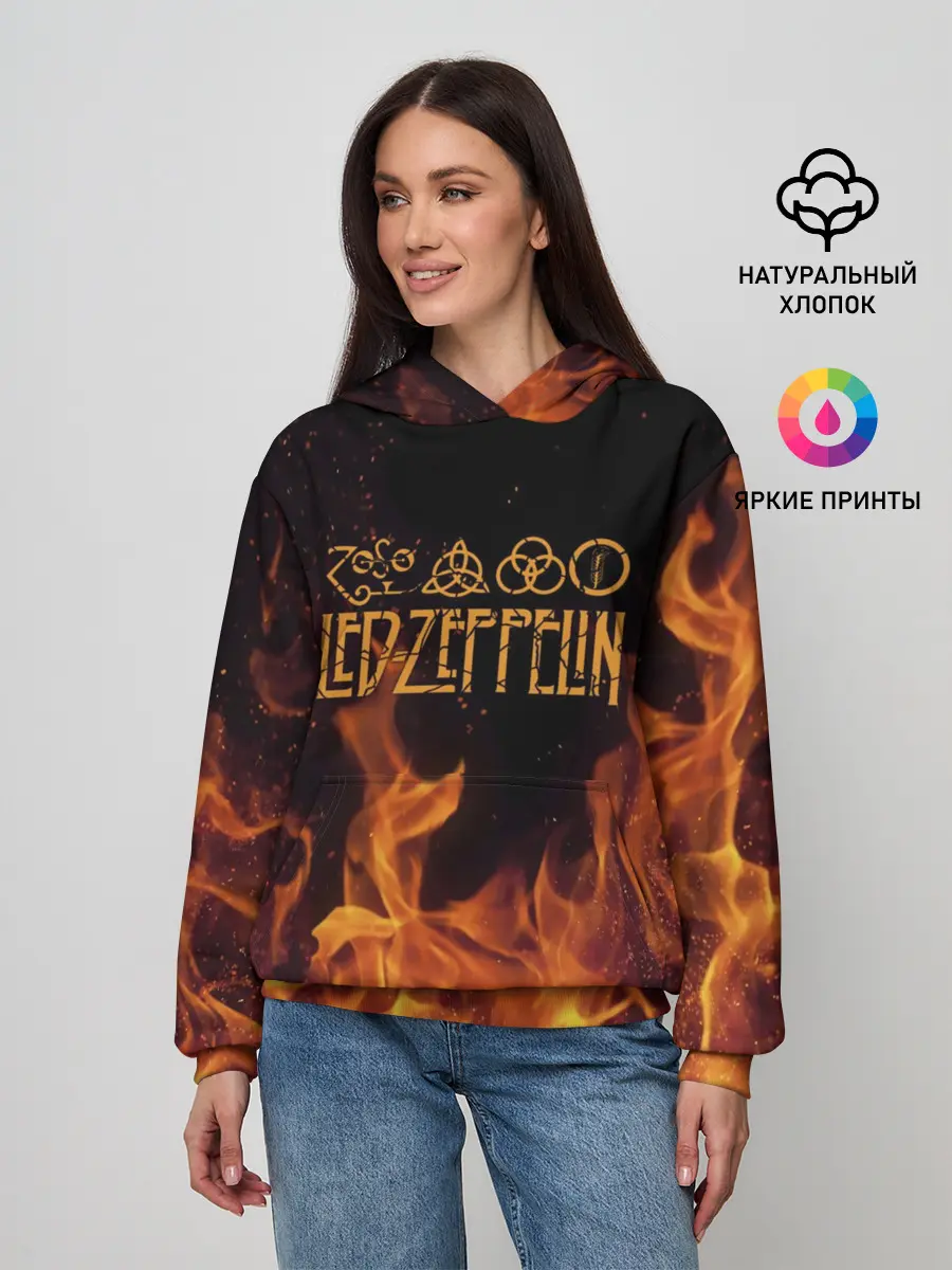 Женское худи / led zeppelin