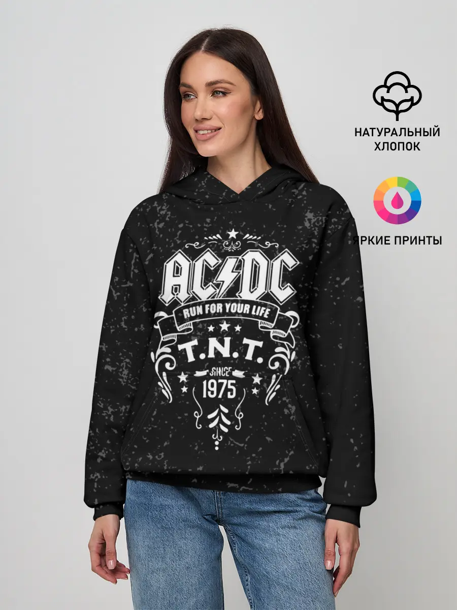 Женское худи / AC/DC run for your life