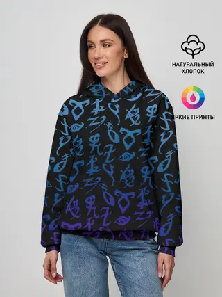 Женское худи / Blue runes