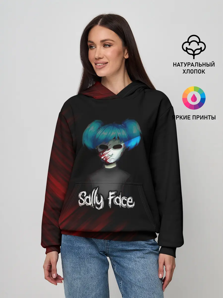 Женское худи / Sally Face окровавленное лицо