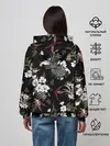 Женское худи / Белые цветы