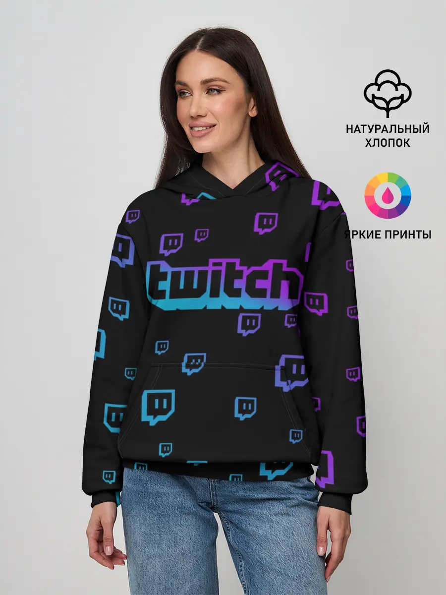 Женское худи / Twitch (gradient)