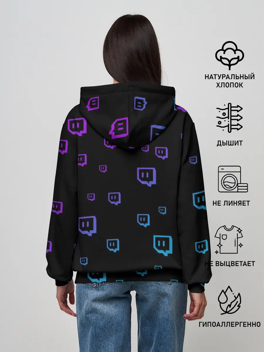Женское худи / Twitch (gradient)