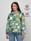 Женское худи / Совы и котики