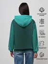 Женское худи / Дракон Хаку зеленый градиент