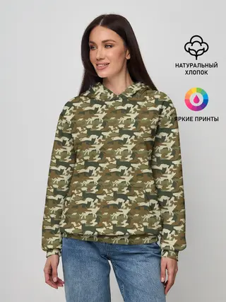 Женское худи / Камуфляж Коты