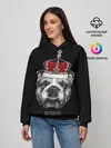 Женское худи / Английский бульдог с короной