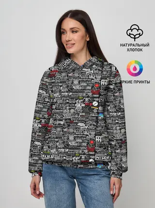 Женское худи / ЛОГОТИПЫ РОК ГРУПП