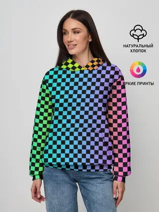 Женское худи / Checkerboard Color