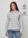 Женское худи / Сэр Троглодит - Паттерн, серый