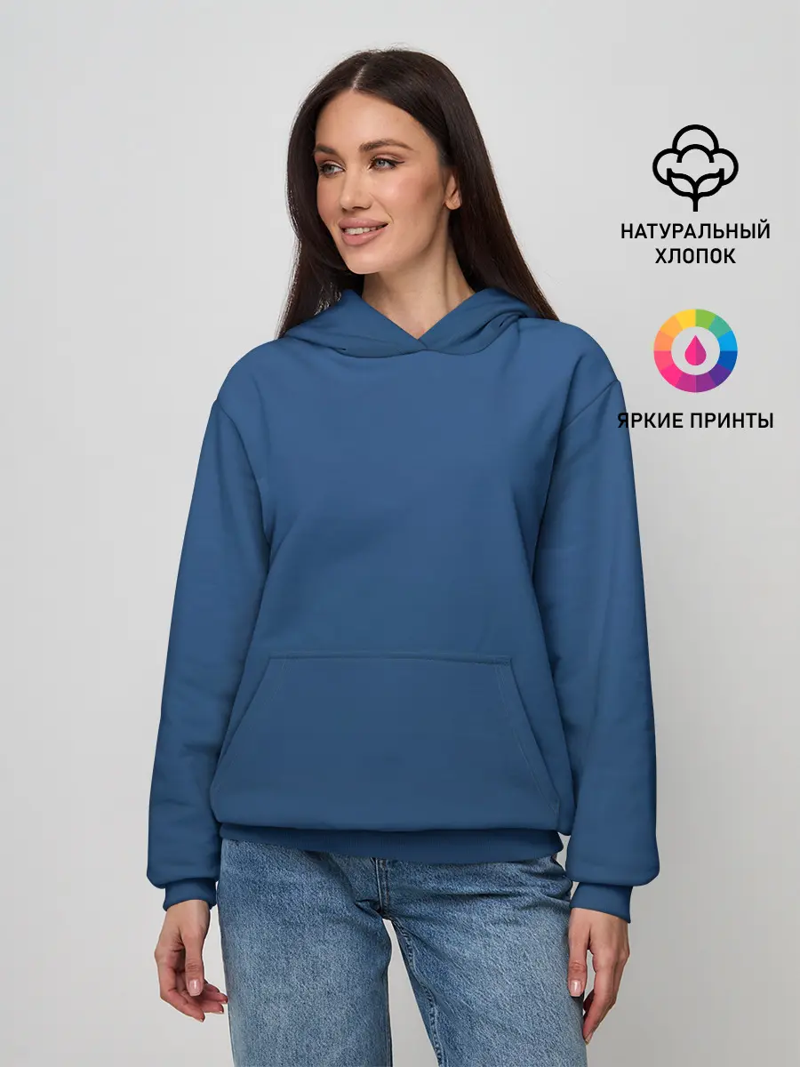 Женское худи / 19-4052 Classic Blue
