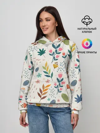 Женское худи / Цветочный орнамент