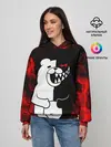 Женское худи / MONOKUMA В ПЛАМЕНИ / МОНОКУМА