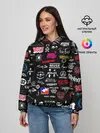 Женское худи / ЛОГОТИПЫ РОК ГРУПП | PATTERN (Z)