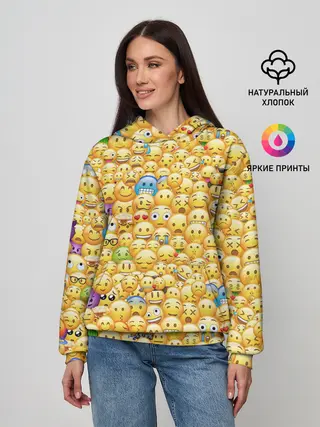 Женское худи / Смайлики Emoji