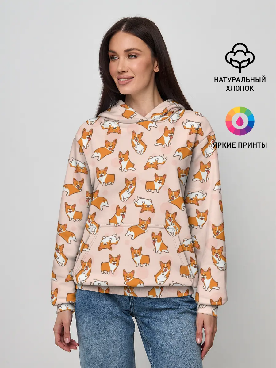 Женское худи / Корги
