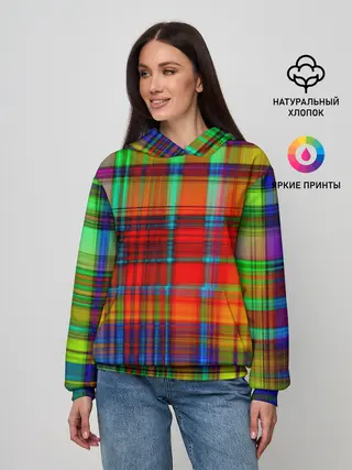 Женское худи / Радужная сетка
