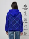 Женское худи / Сине-черная геометрия 3D