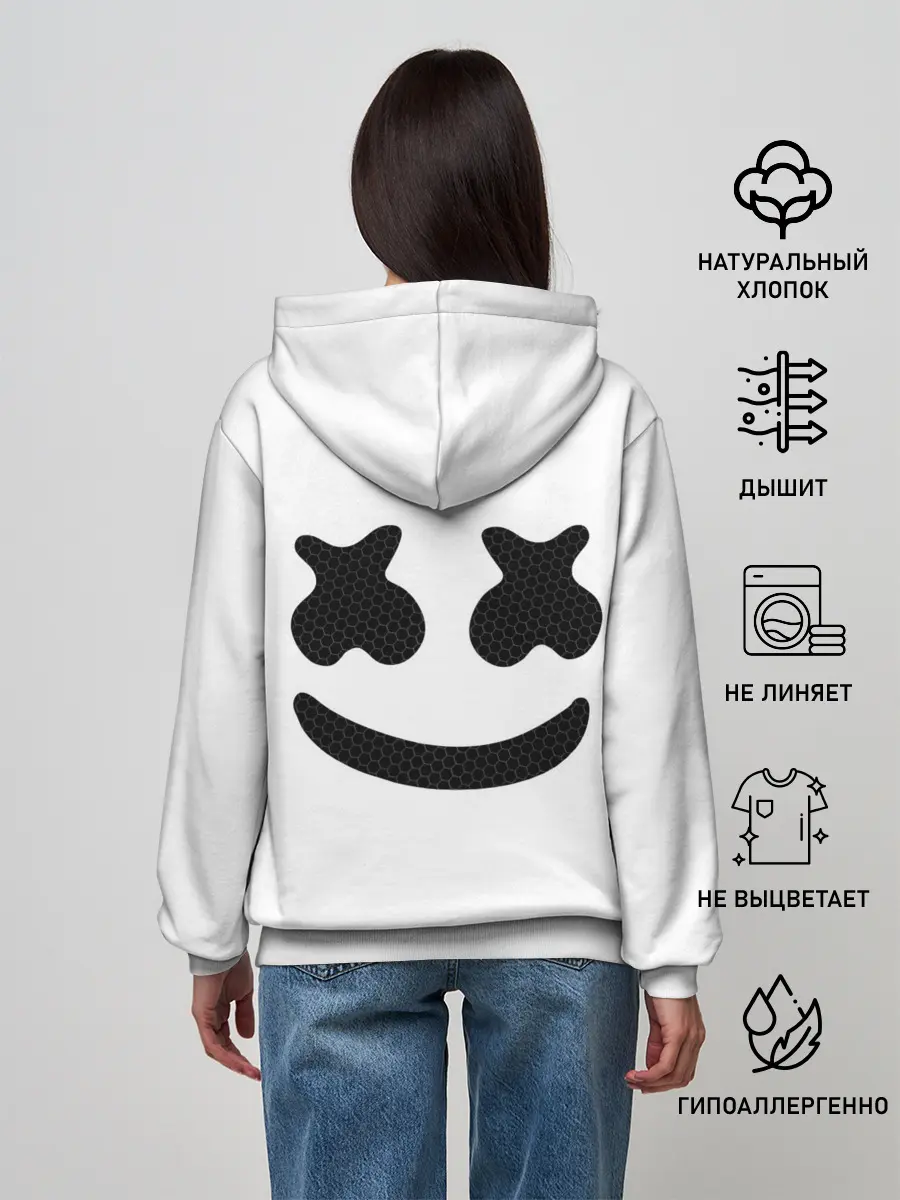Женское худи / Marshmello (Спина)