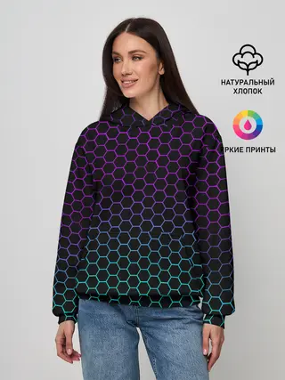 Женское худи / НЕОНОВЫЕ СОТЫ