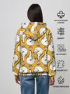 Женское худи / Белая кошка и корм