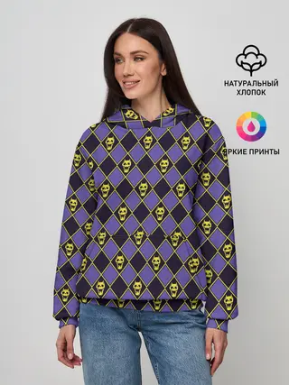 Женское худи / KILLER QUEEN синий паттерн