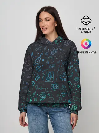 Женское худи / Смайлы.