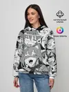 Женское худи / AHEGAO monochrome