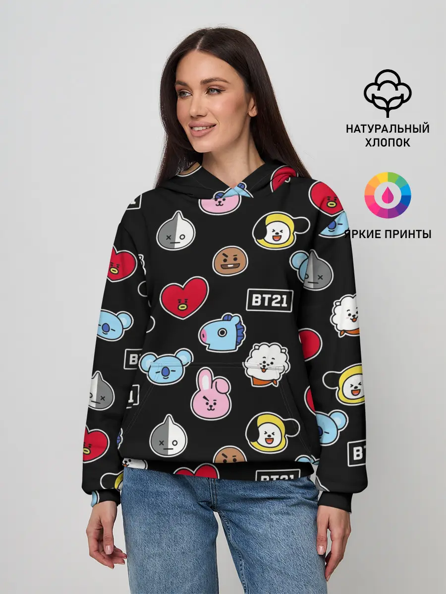 Женское худи / BT21 | BTS | БТС | BANGTAN BOYS