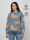Женское худи / Корги с бабочкой