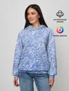 Женское худи / Волны на голубом фоне