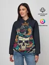 Женское худи / Змея с короной на черепе