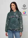 Женское худи / Бульдог морда собакена черного