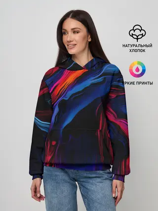 Женское худи / Красочный абстракт