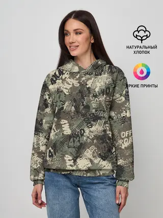 Женское худи / Off Road камуфляж