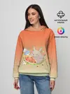 Женское худи / Семейство Тоторо ест арбуз