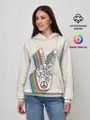 Женское худи / PEACE and LOVE | МИР и ЛЮБОВЬ (Z)