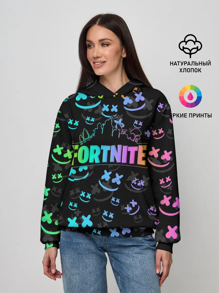 Женское худи / FORTNITE | MARSHMELLO