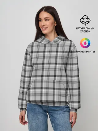 Женское худи / Черная клеточка