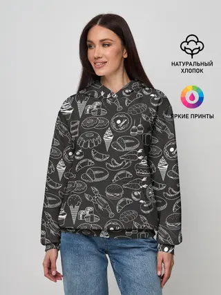 Женское худи / еда