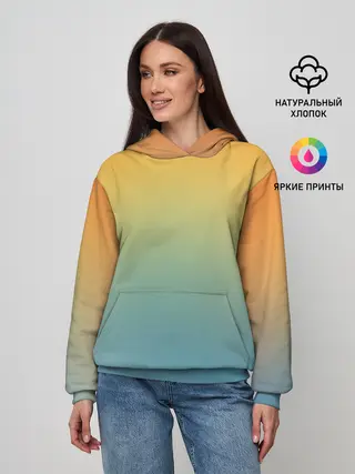 Женское худи / Мягкий летний градиент