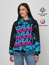 Женское худи / Ора Муда синие черепа
