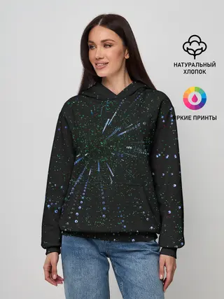 Женское худи / Свет сияние погружение блики
