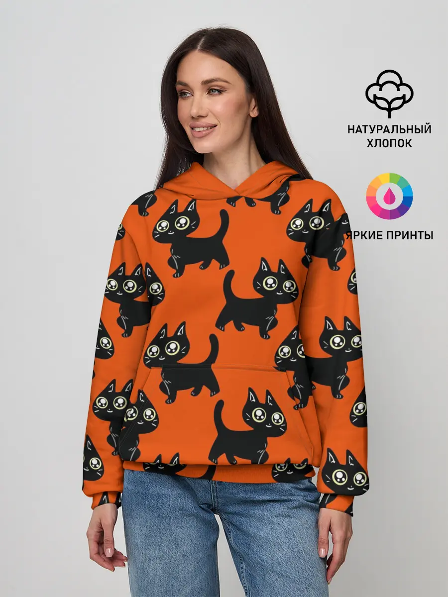 Женское худи / HALLOWEEN CATS