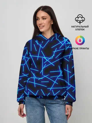 Женское худи / Неоновые линии