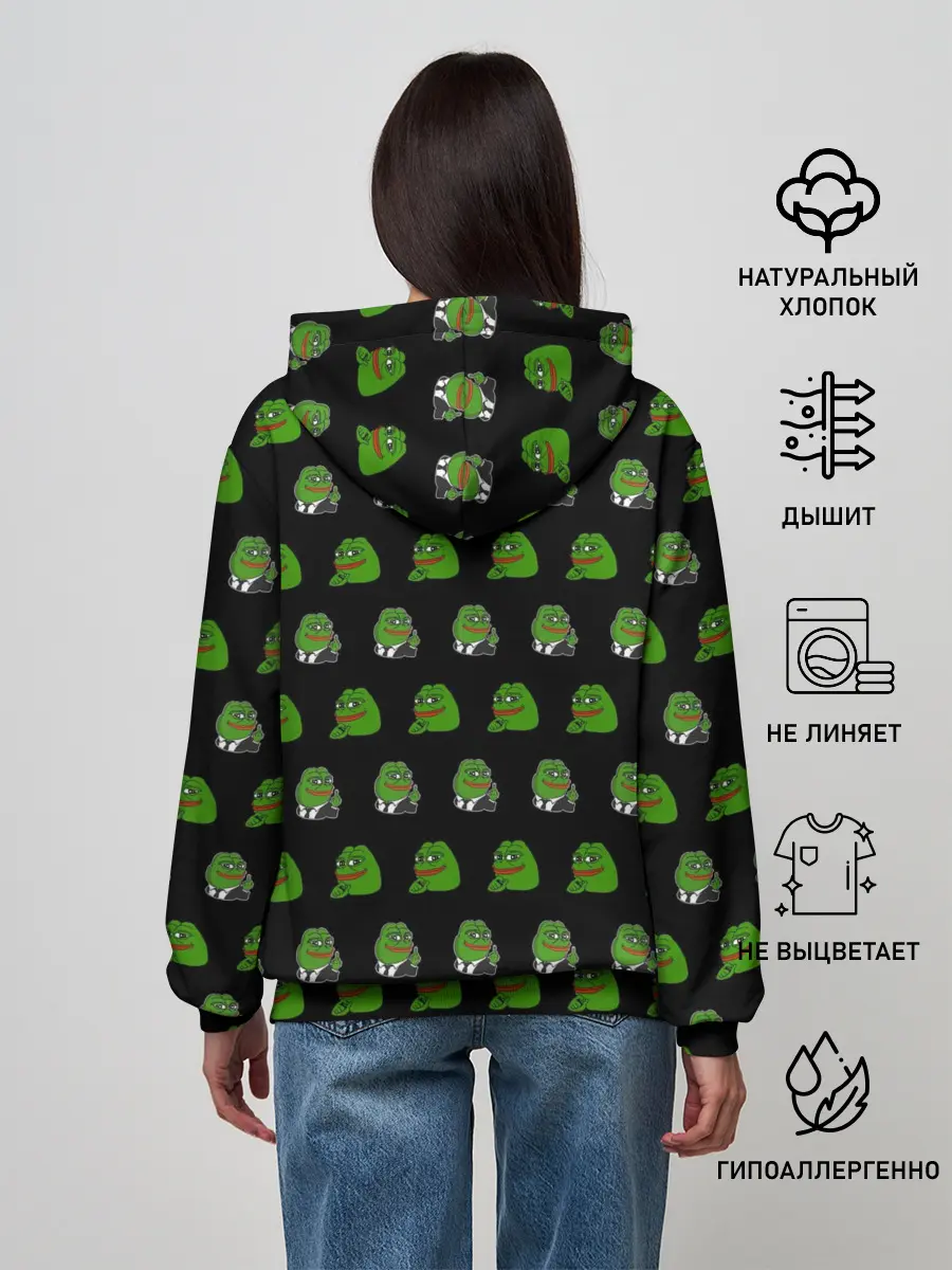 Женское худи / Frog Pepe